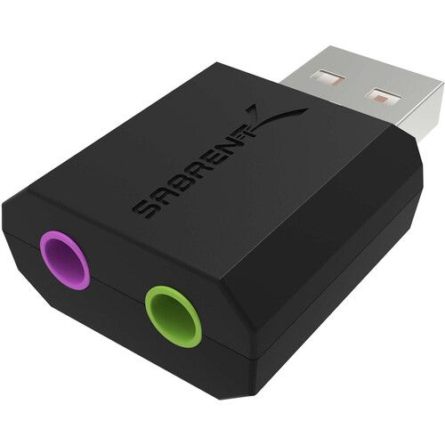  Sabrent AU-MMSA USB Stereo 3D Sound Adapter (Black)