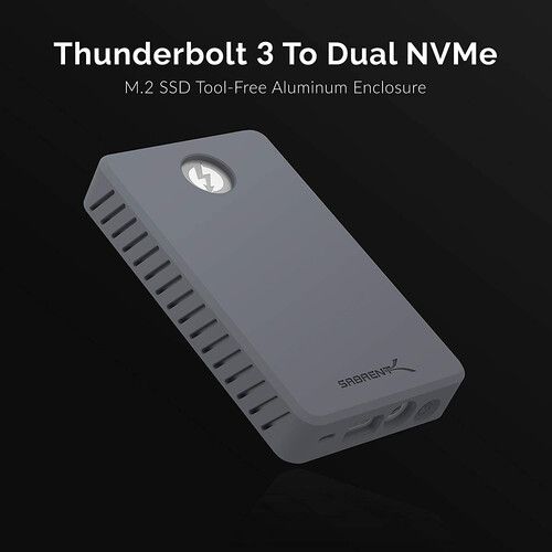  Sabrent Thunderbolt 3 Dual NVMe M.2 SSD Enclosure