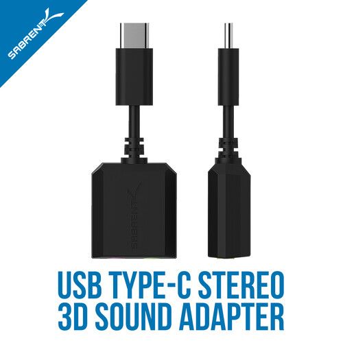 Sabrent USB Type-C External Stereo Sound Adapter