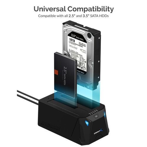  Sabrent USB Type-C Dual Bay SATA Docking Station