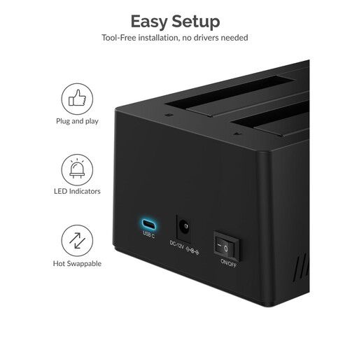  Sabrent USB Type-C Dual Bay SATA Docking Station