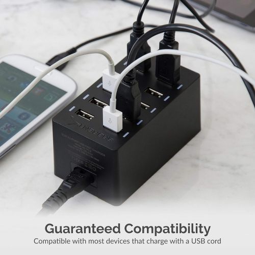  [아마존 핫딜] [아마존핫딜]Sabrent 60 Watt (12 Amp) 10-Port [UL Certified] Family-Sized Desktop USB Rapid Charger. Smart USB Ports with Auto Detect Technology [Black] (AX-TPCS)