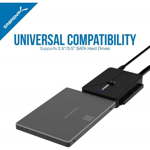  [아마존 핫딜] Sabrent USB 3.0 to SSD/SATA/IDE 2.5/3.5/5.25-INCH Hard Drive Converter with UL Power Supply & LED Activity Lights [10TB Support] (USB-DS12)