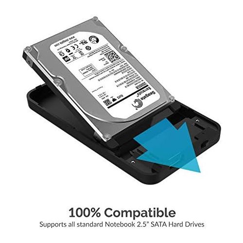  [아마존 핫딜]  [아마존핫딜]Sabrent Festplatten - Zubehoer Gehause Werkzeugloses 2.5-Zoll SATA auf USB 3.0 externes Festplattengehause [Optimiert fuer SSD, Unterstuetzt UASP SATA III] Schwarz (EC-UASP)