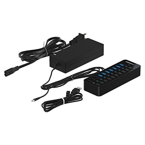  [아마존 핫딜]  [아마존핫딜]Sabrent USB Hub 60W 7-Port USB 3.0 Hub + 3 intelligente Ladeanschluesse mit individuellen Netzschaltern und LEDs inklusive 60W 12V / 5A Netzteil (HB-B7C3)