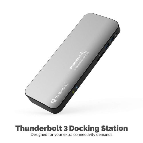  [아마존 핫딜]  [아마존핫딜]Sabrent Thunderbolt 3 Dockingstation mit Stromversorgung bis zu 60 W fuer Windows / Mac OS-Gerate  Dual-4K-Display Adapter (DS-TH3C)