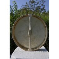 /Etsy 22' Handmade Shaman Drum - Tunable Goat Hide Shamanic Drum - Hand drum -Percussion Music Instrument