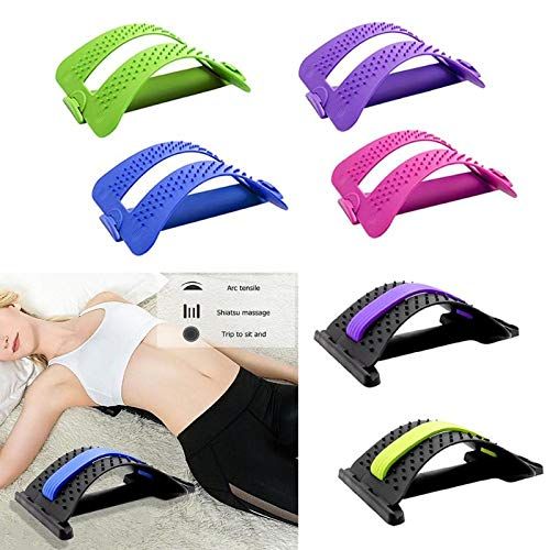  Sadasdsadf Full Body massager-1pc Back Stretching Equipment Massager Magic Stretcher Fitness Lumbar Support Relaxation Spine Pain Slow - Suitable for Men and Women,B