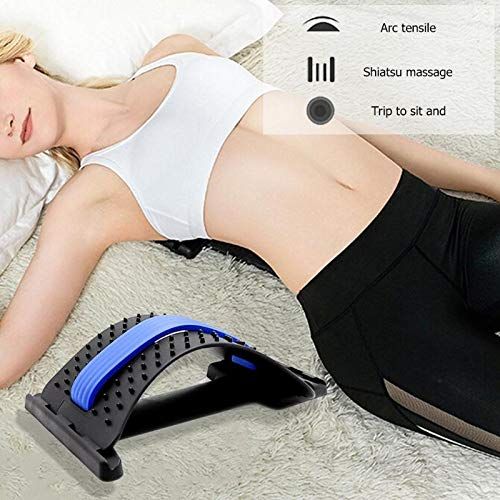  Sadasdsadf Full Body massager-1pc Back Stretching Equipment Massager Magic Stretcher Fitness Lumbar Support Relaxation Spine Pain Slow - Suitable for Men and Women,B