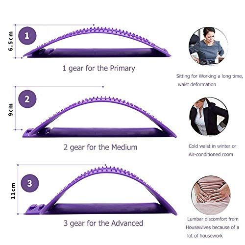  Sadasdsadf Full Body massager-1pc Back Stretching Equipment Massager Magic Stretcher Fitness Lumbar Support Relaxation Spine Pain Slow - Suitable for Men and Women,B