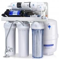 Saddle Costway High Capacity 5-Stage Reverse Osmosis Drinking Water Filter System, Ultra Safe Under Sink Whole Home Water Filtration System