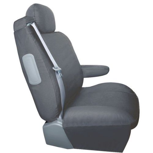  Saddleman Front Bucket Custom Made Seat Covers - Canvas Fabric (Grey)