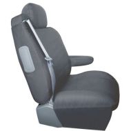 Saddleman Front Bench/Backrest Custom Made Seat Cover - Canvas Fabric (Grey)