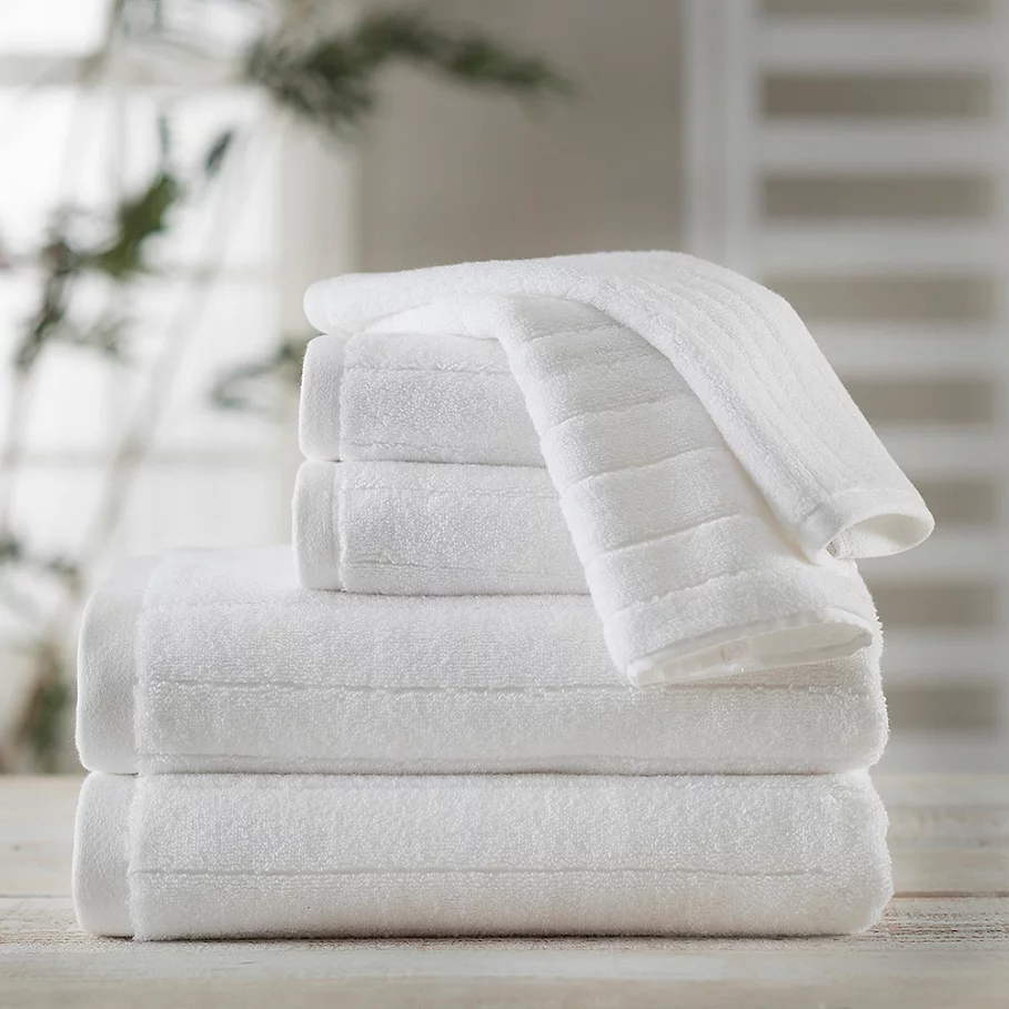  Sadem Prema Soft 6-Piece Bath Towel Set in White