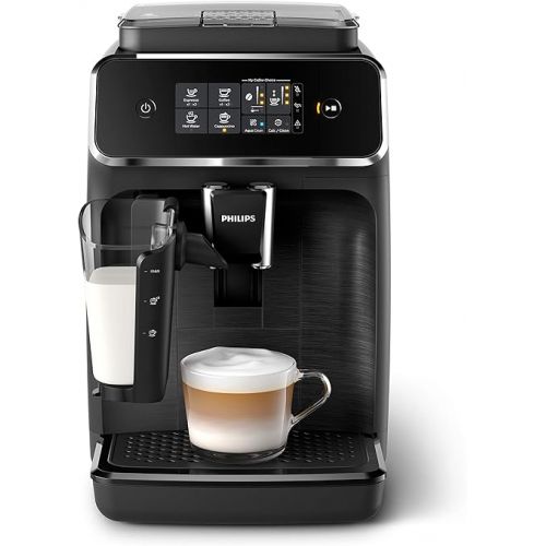  Philips 2200 Series Fully Automatic Espresso Machine w/LatteGo, Black, EP2230/14 (Renewed)