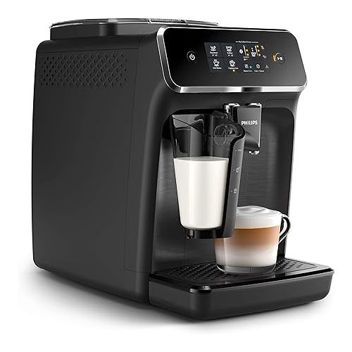  Philips 2200 Series Fully Automatic Espresso Machine w/LatteGo, Black, EP2230/14 (Renewed)