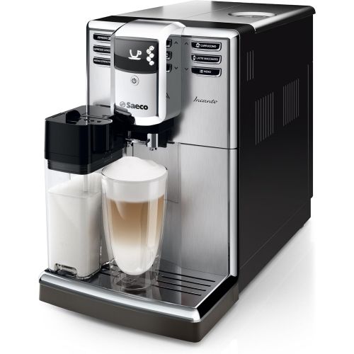  Saeco HD8917/01 Incanto Kaffeevollautomat (1850 Watt, AquaClean, integrierte Milchkaraffe) silber