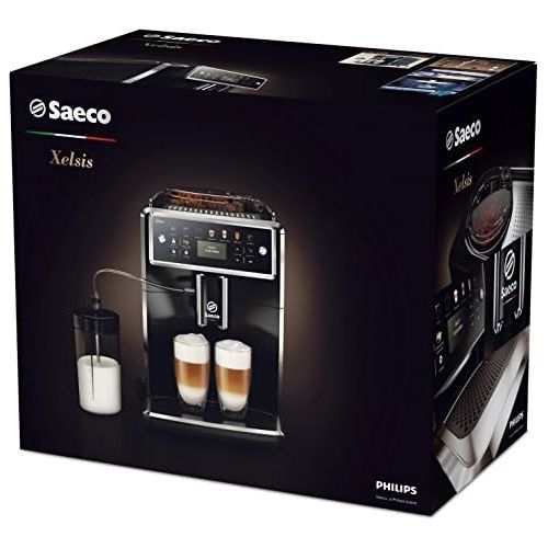 필립스 Philips Saeco Xelsis SM7580/00 Kaffeevollautomat (LED Display) pianoschwarz (FR Version)