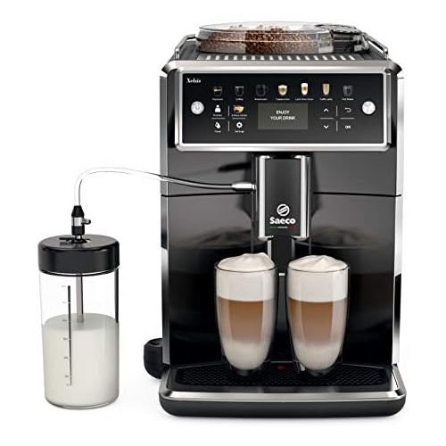 필립스 Philips Saeco Xelsis SM7580/00 Kaffeevollautomat (LED Display) pianoschwarz (FR Version)