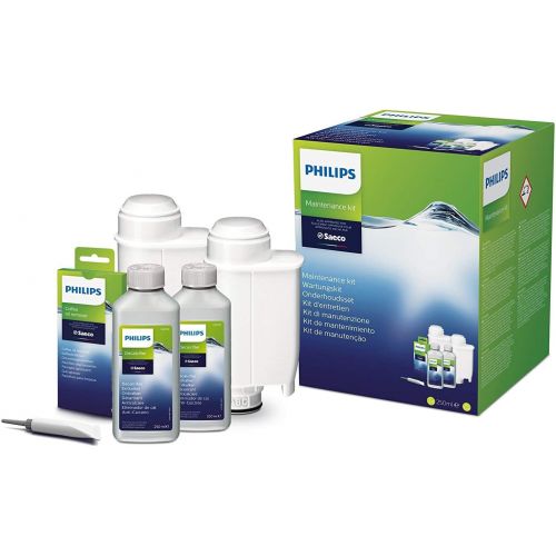  Philips Saeco CA6706/47 Maintenance Kit - 2x Descaler, 2x Water Filter Cartridges, 10x Oil Remover Tablets and Service Kit