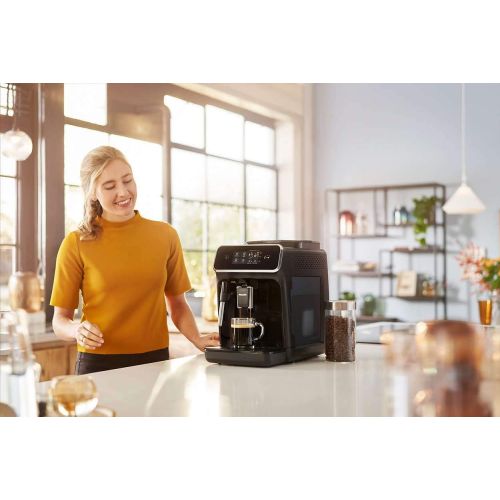  [아마존베스트]Philips Kitchen Appliances Philips 2200 Series Fully Automatic Espresso Machine w/ Milk Frother, Black, EP2220/14