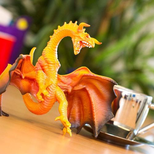  Safari Ltd. Prehistoric World Realistic Hand Painted Phthalate, Lead and BPA Free Figurine - for Ages 3 and Up - Lava Dragon