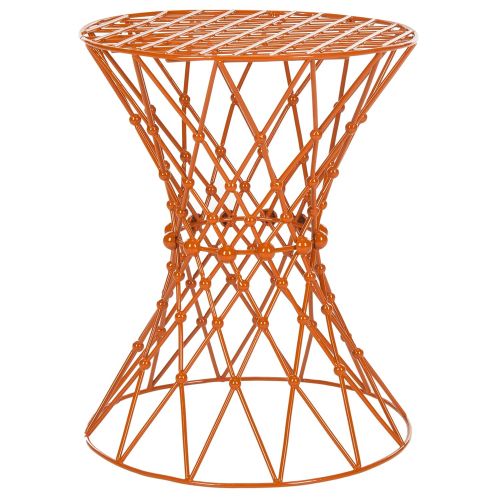  Safavieh Home Collection Charlotte Orange Wire Stool