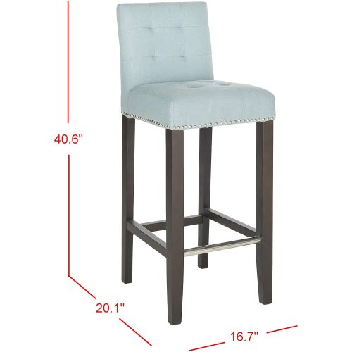  Safavieh Mercer Collection Thompson Barstool, Sky Blue