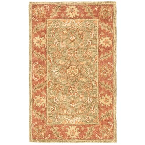  Safavieh Golden Jaipur Collection GJ250A Handmade Green and Rust Premium Wool Area Rug (11 x 15)