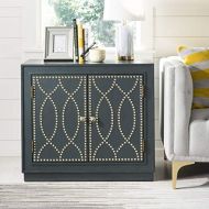 Safavieh Home Collection Yuna Steel Teal and Gold 2 Door Chest of Drawers,