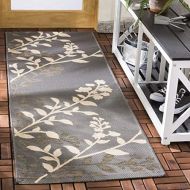 Safavieh Courtyard Collection CY7019-246 Anthracite and Beige Indoor/ Outdoor Area Rug (2 x 37)