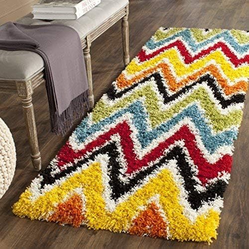  Safavieh Kids Shag Collection SGK567A Ivory and Multi Area Rug (8 x 10)