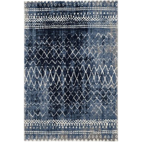  Safavieh Tunisia Collection and Cream Area Rug, 8 x 10, Light Blue