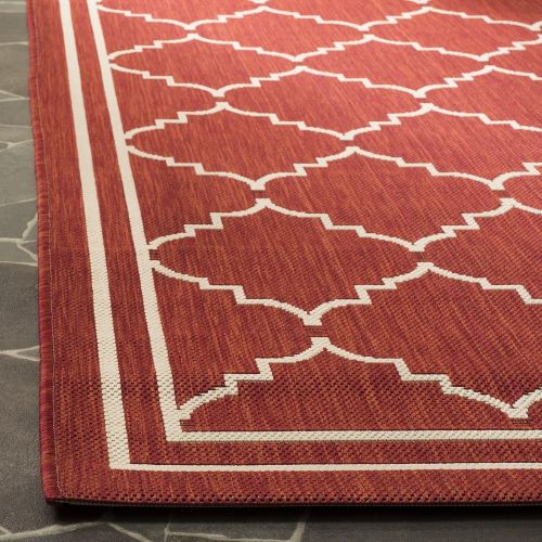  Safavieh Courtyard Collection CY6889-248 Red and Beige Indoor/ Outdoor Area Rug (2 x 37)