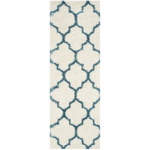  Safavieh Kids Shag Collection SGK566C Ivory and Blue Area Rug (23 x 5)