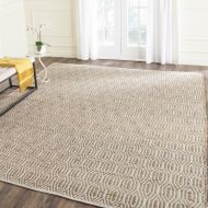 Safavieh Cape Cod Collection CAP822I Hand Woven Geometric Natural Jute and Cotton Area Rug (6 x 9)