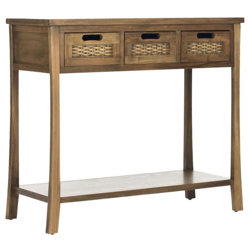  Safavieh American Homes Collection Autumn Oak 3-Drawer Console Table
