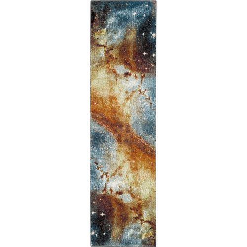  Safavieh Galaxy Collection GAL109D Abstract Runner, 2 3 x 8, Orange/Multi