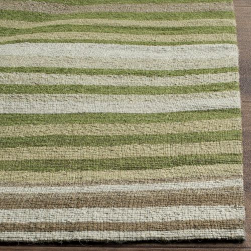  Safavieh Marbella Collection MRB273A Flat Weave Green Wool Area Rug (6 x 9)