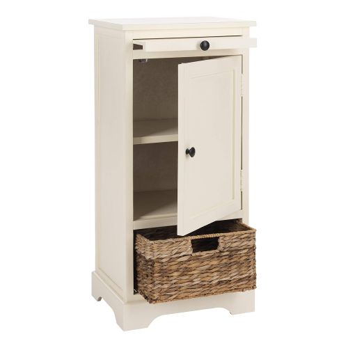  Safavieh American Homes Collection Raven Distressed Cream Tall Storage Unit