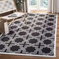 Safavieh Amherst Collection AMT413G Anthracite and Ivory Indoor/ Outdoor Area Rug (4 x 6)