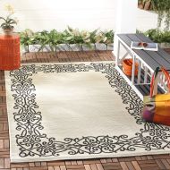 Safavieh Courtyard Collection CY1588-3901 Sand and Black Indoor/ Outdoor Area Rug (2 x 37)