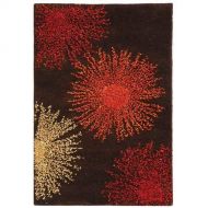 Safavieh Soho Collection SOH712B Handmade Fireworks Brown and Multicolored Premium Wool Area Rug (2 x 3)