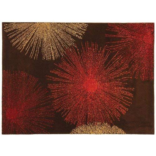  Safavieh Soho Collection SOH712B Handmade Fireworks Brown and Multicolored Premium Wool Area Rug (2 x 3)