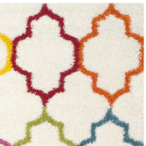  Safavieh Kids Shag Collection SGK569A Ivory and Multi Area Rug (8 x 10)