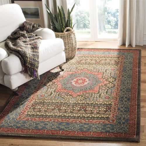  Safavieh Mahal Collection MAH620C Traditional Oriental Navy and Red Area Rug (3 x 5)