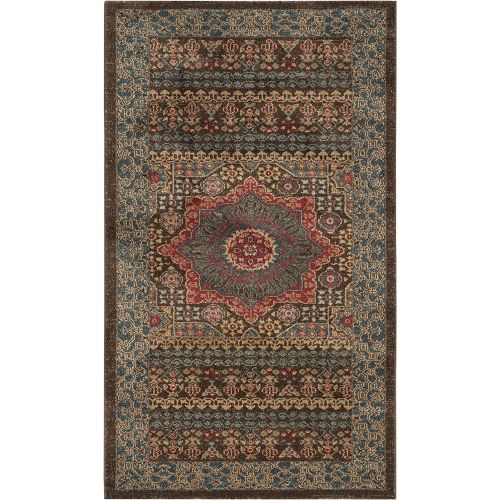  Safavieh Mahal Collection MAH620C Traditional Oriental Navy and Red Area Rug (3 x 5)