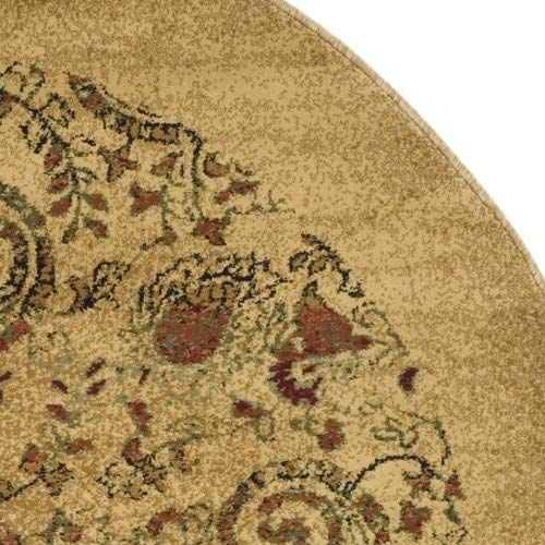  Safavieh Lyndhurst Collection LNH224A Traditional Paisley Beige and Multi Round Area Rug (53 Diameter)