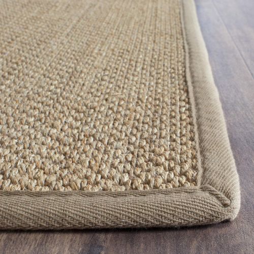 Safavieh Natural Fiber Collection NF141B Tiger Paw Weave Maize and Linen Sisal Runner (26 x 6)