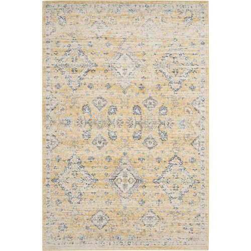  Safavieh Evoke Collection EVK224B Contemporary Bohemian Gold and Ivory Area Rug (51 x 76)